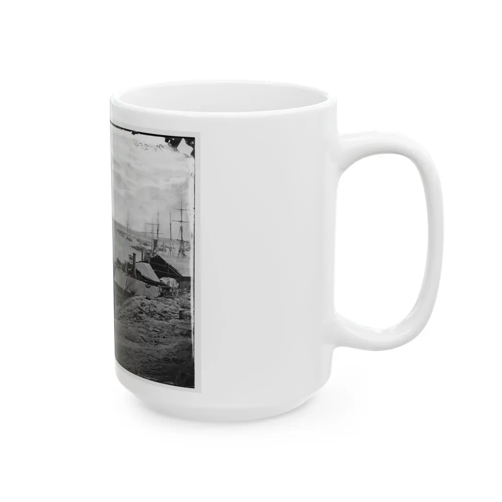 City Point, Va. Wharves After The Explosion Of Ordnance Barges On August 4, 1864 (U.S. Civil War) White Coffee Mug-Go Mug Yourself