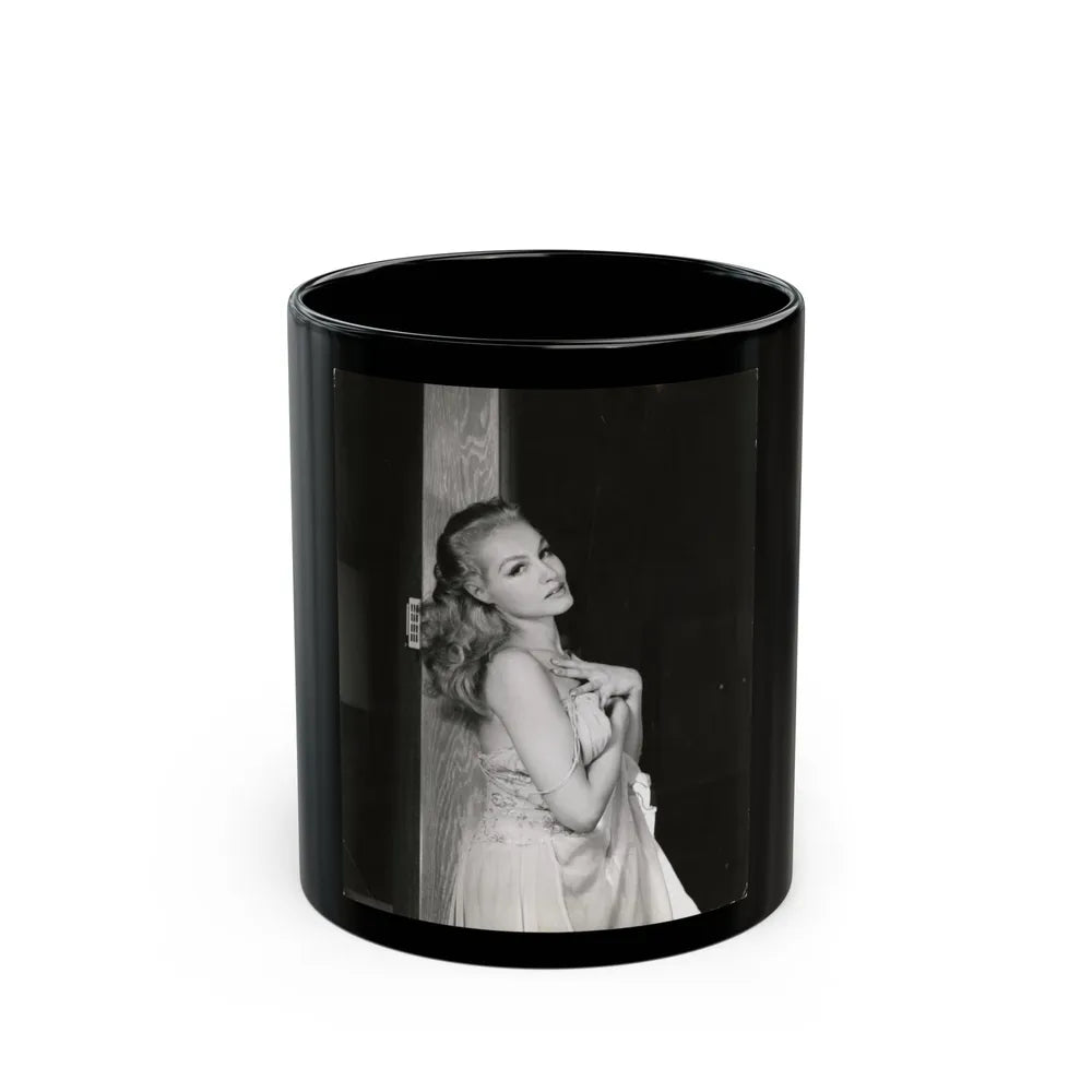 Julie Newmar #322 (Vintage Female Icon) Black Coffee Mug-11oz-Go Mug Yourself