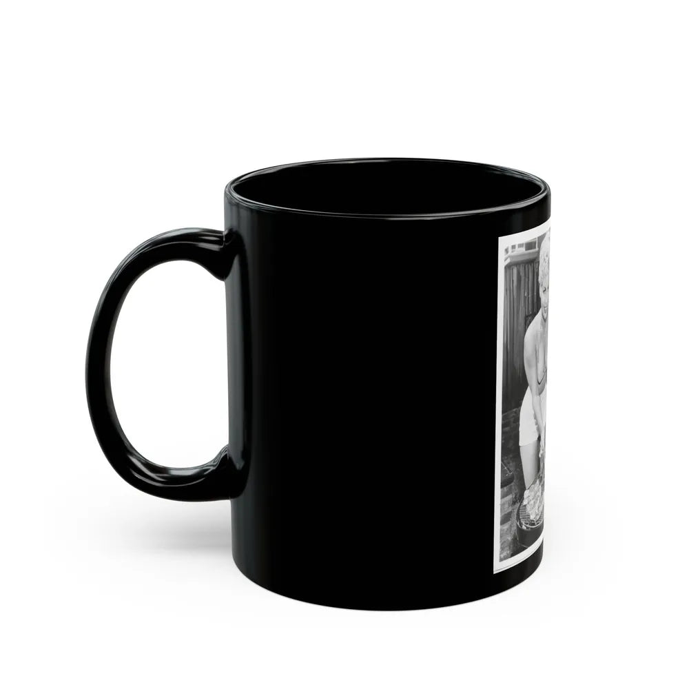 Jeanne Carmen #84 (Vintage Female Icon) Black Coffee Mug-Go Mug Yourself