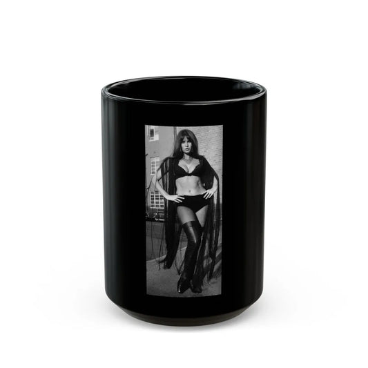 Caroline Munro #232 (Vintage Female Icon) Black Coffee Mug-15oz-Go Mug Yourself