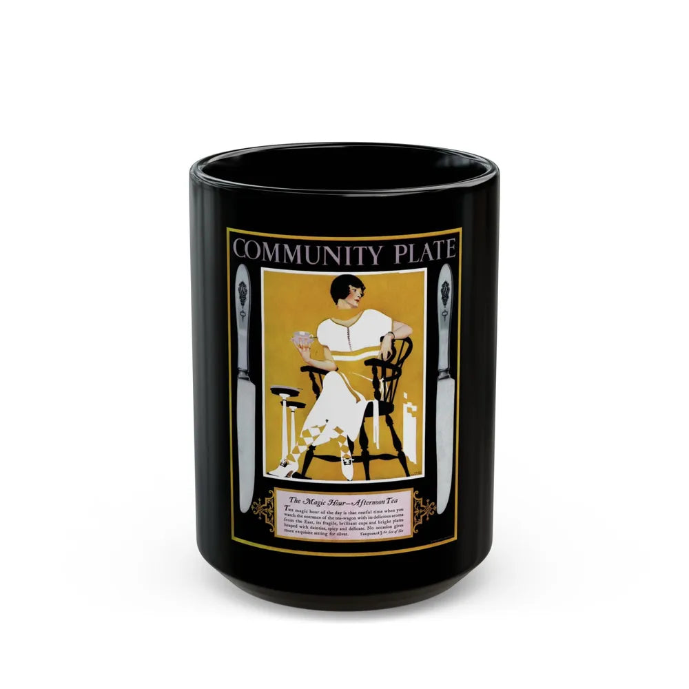 Community Plate, Woman's Home Companion, November 1924 - Black Coffee Mug-15oz-Go Mug Yourself