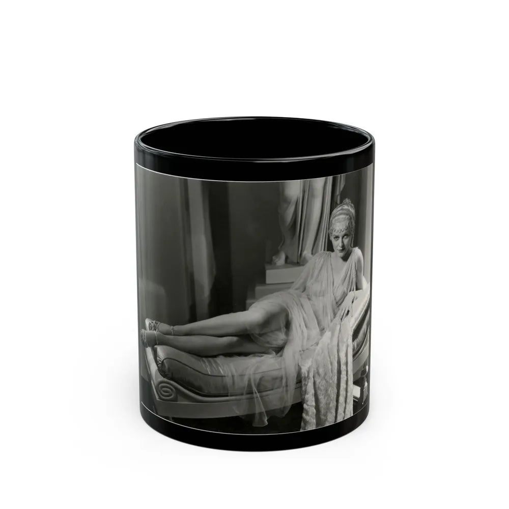 Gloria Stuart #09 (Vintage Female Icon) Black Coffee Mug-11oz-Go Mug Yourself