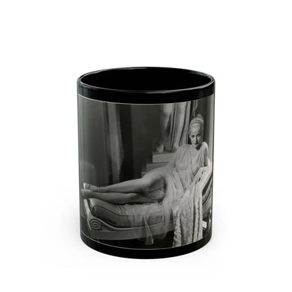 Gloria Stuart #09 (Vintage Female Icon) Black Coffee Mug-11oz-Go Mug Yourself