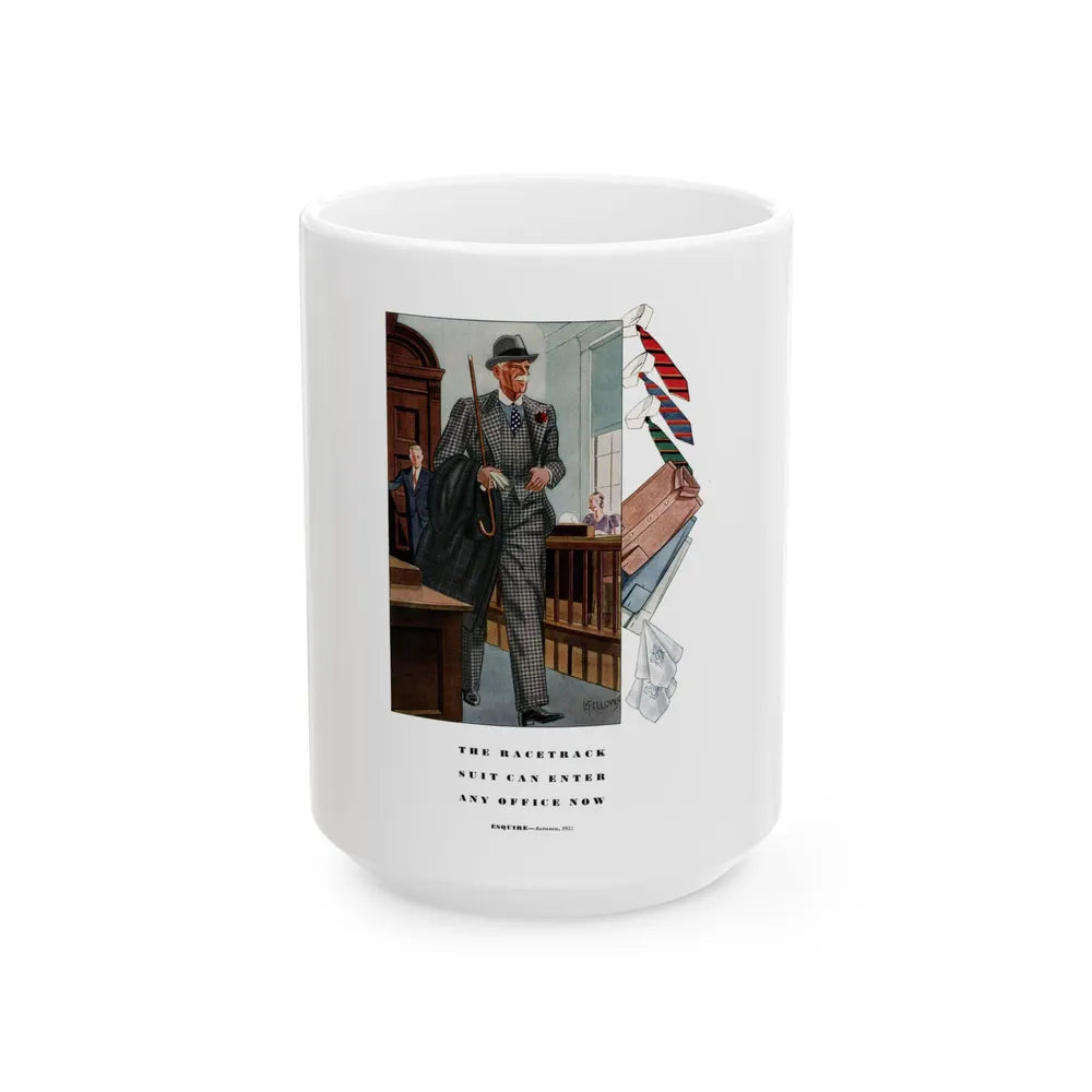 Esquire Fashion Illustration, Autumn 1933 (9) - White Coffee Mug-15oz-Go Mug Yourself