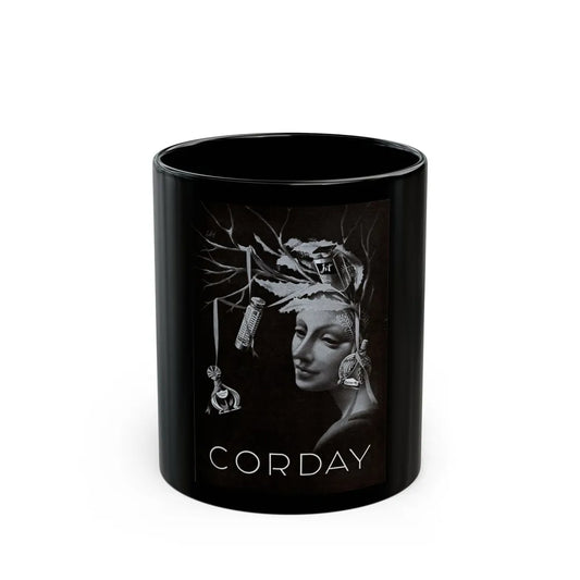 Corday advertisement, 1945 - Black Coffee Mug-11oz-Go Mug Yourself