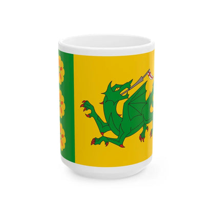 Flag of Evenley UK - White Coffee Mug-15oz-Go Mug Yourself