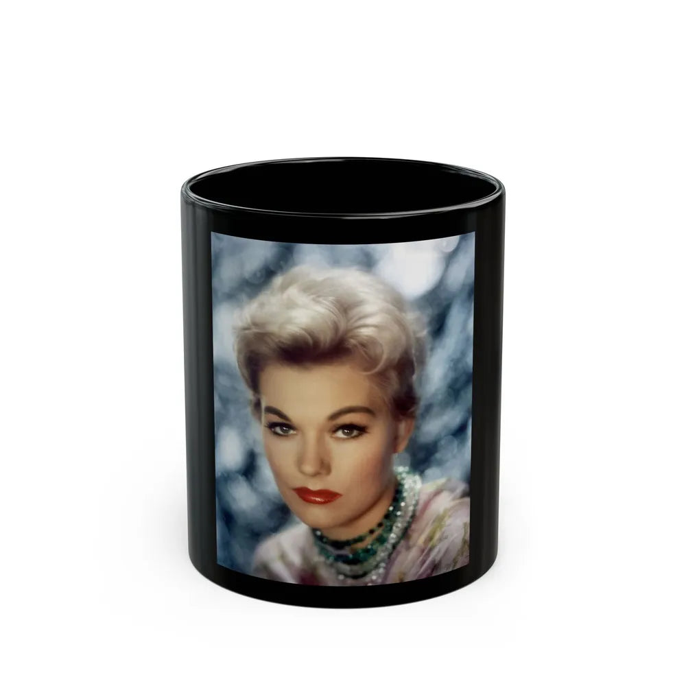 Kim Novak #323 (Vintage Female Icon) Black Coffee Mug-11oz-Go Mug Yourself