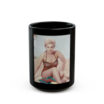 Kim Novak #358 (Vintage Female Icon) Black Coffee Mug-15oz-Go Mug Yourself