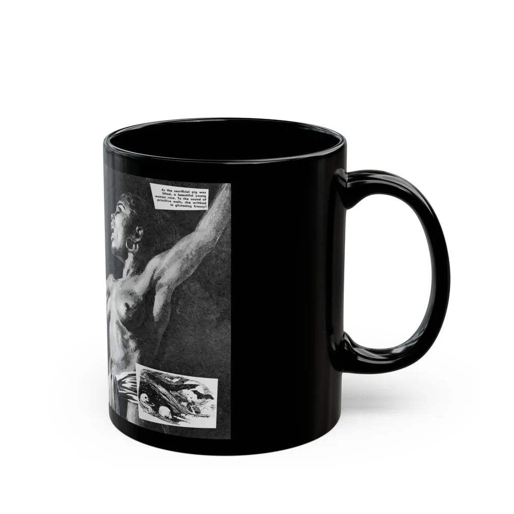 Ghost that fed on Human Flesh, Real Men magazine, December 1958 - Black Coffee Mug-Go Mug Yourself