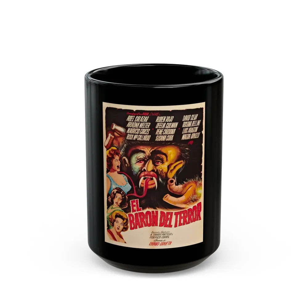 BRAINIAC (BARON OF TERROR) 1962 Movie Poster - Black Coffee Mug-15oz-Go Mug Yourself