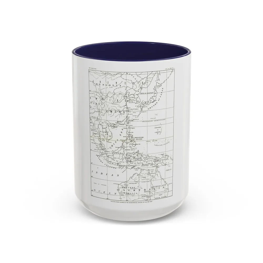 Philippines, The (1900) (Map) Accent Coffee Mug-15oz-Navy-Go Mug Yourself