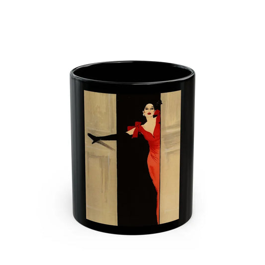 Fashion illustration (1)_1 - Black Coffee Mug-11oz-Go Mug Yourself