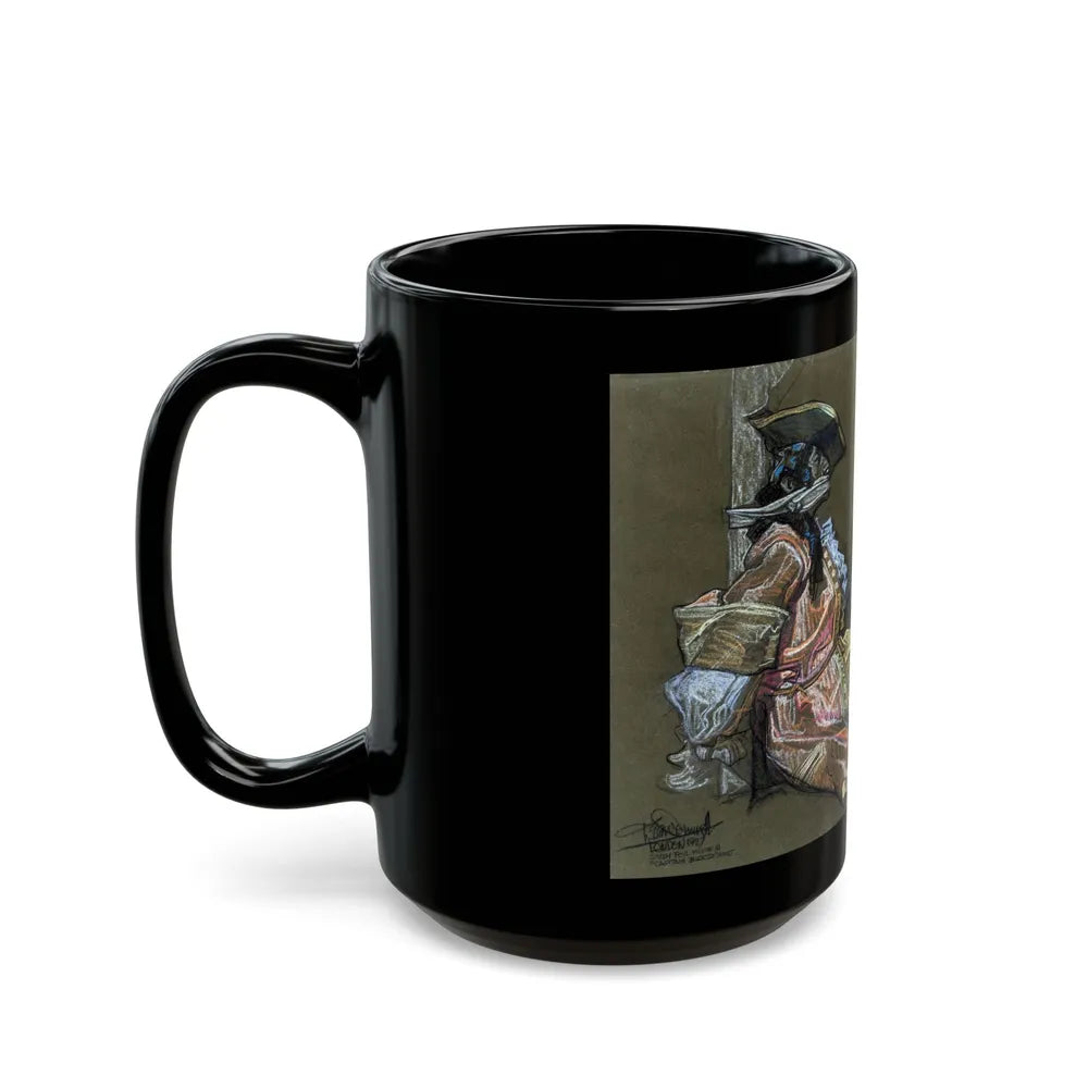 Captain Blood figure study, 1927 - Black Coffee Mug-Go Mug Yourself