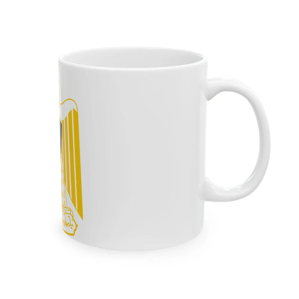 Coat of arms of Egypt (variant) - White Coffee Mug-Go Mug Yourself