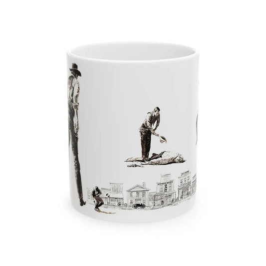 Bachelor Magazine Illustration - White Coffee Mug-11oz-Go Mug Yourself