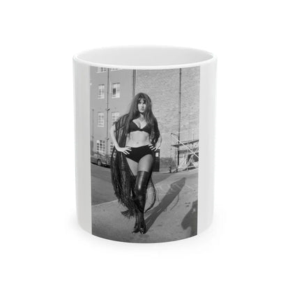 Caroline Munro #199 (Vintage Female Icon) White Coffee Mug-11oz-Go Mug Yourself