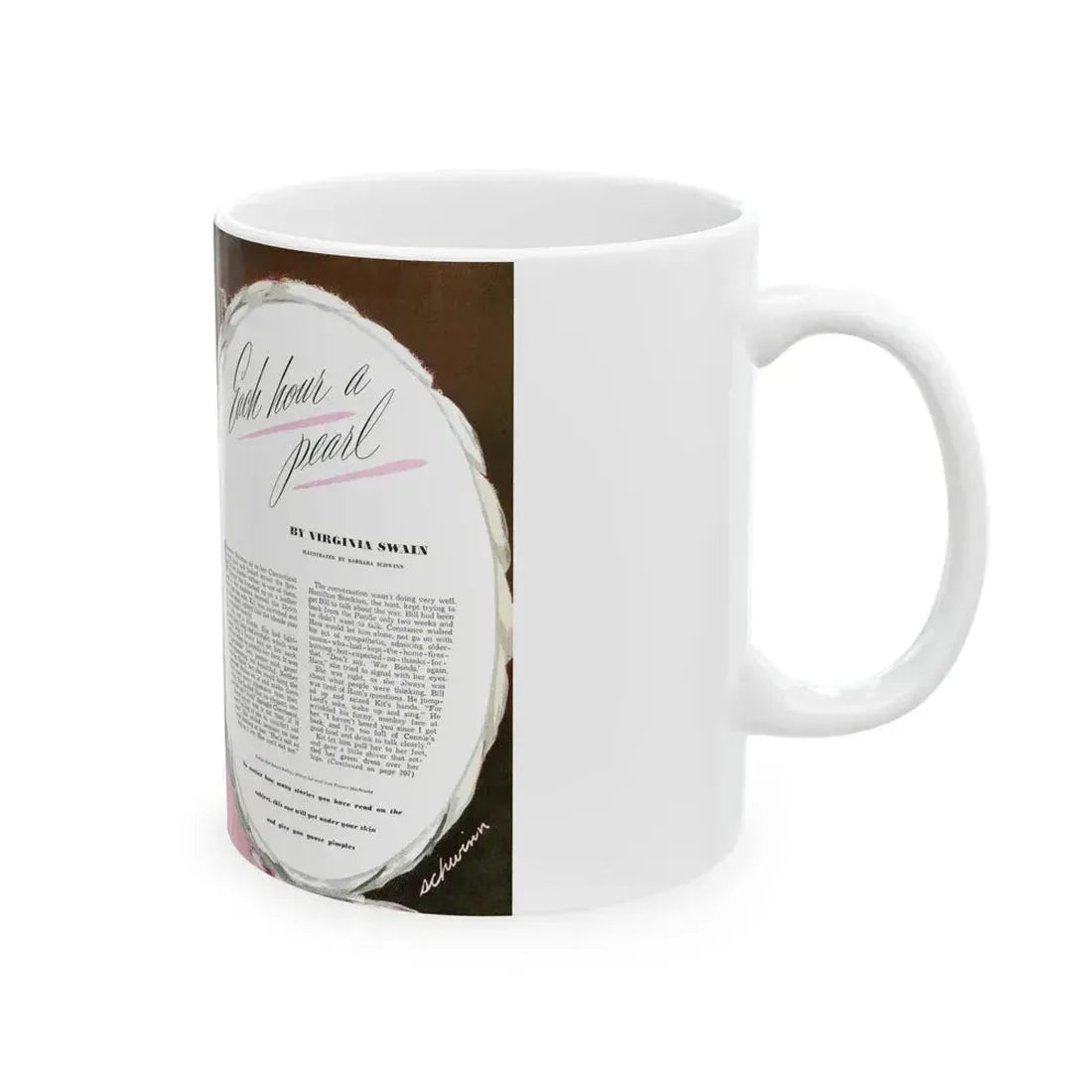 Each Hour a Pearl, Good Housekeeping, June 1946 - White Coffee Mug - Go Mug Yourself