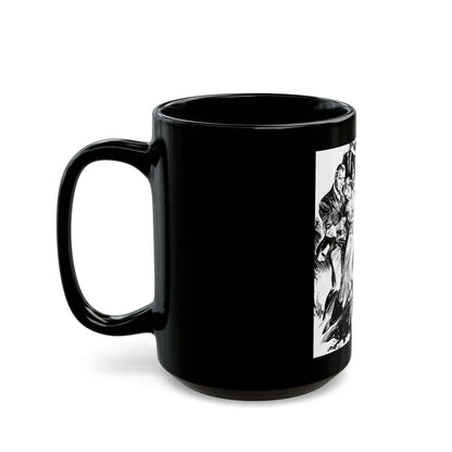 Crime pulp illustration - Black Coffee Mug-Go Mug Yourself