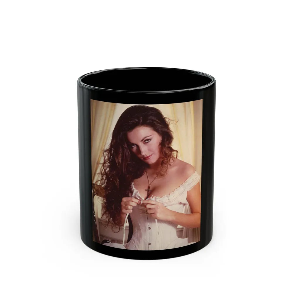 Jane Seymour #26 (Vintage Female Icon) Black Coffee Mug-11oz-Go Mug Yourself