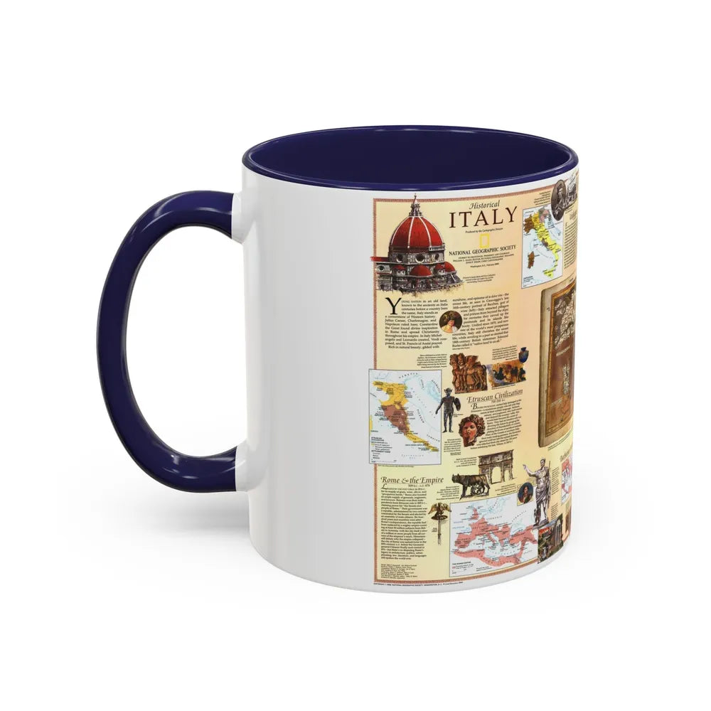 Italy - Historical (1995) (Map) Accent Coffee Mug-Go Mug Yourself