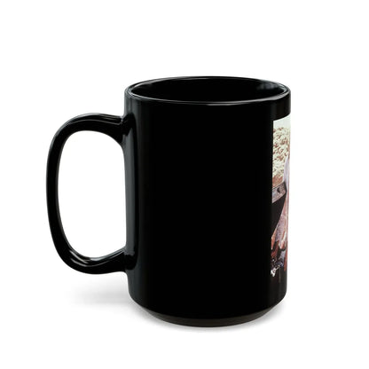 Caroline Munro #181 (Vintage Female Icon) Black Coffee Mug-Go Mug Yourself