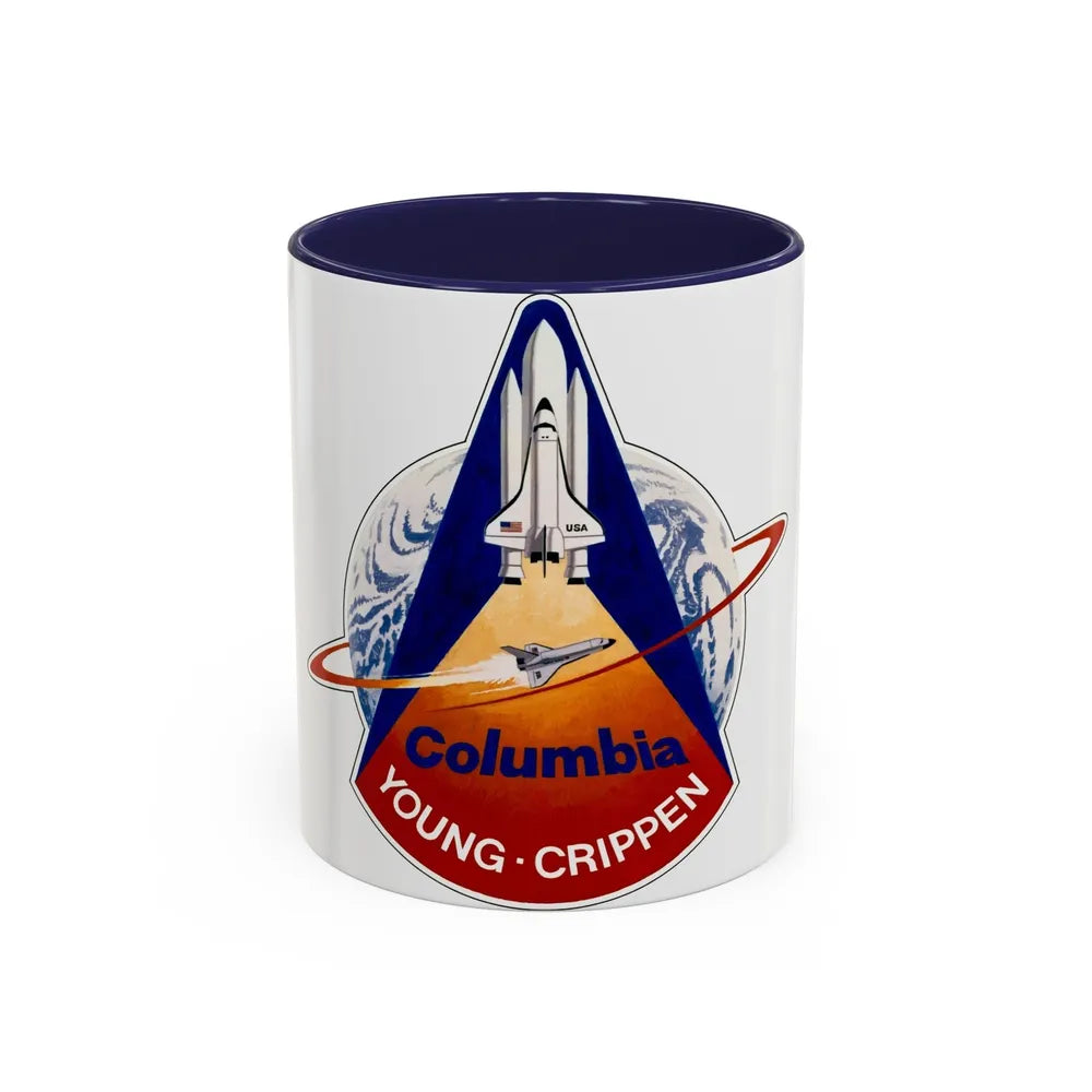 STS 1 (NASA) Accent Coffee Mug-11oz-Navy-Go Mug Yourself