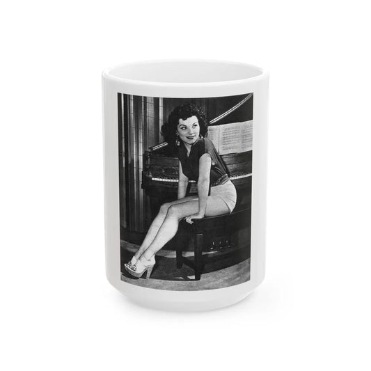 Debra Paget #363 (Vintage Female Icon) White Coffee Mug-15oz-Go Mug Yourself