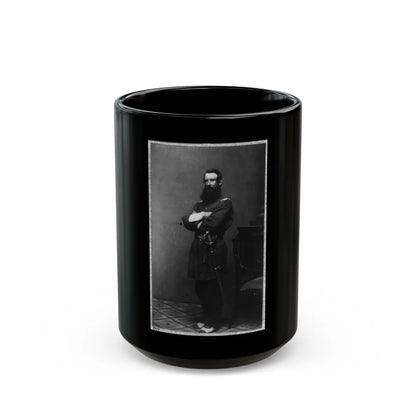 Col. Thomas Cass, 9th Mass. Infantry, Full-Length Portrait, Standing, Facing Left, In Uniform (U.S. Civil War) Black Coffee Mug-15oz-Go Mug Yourself