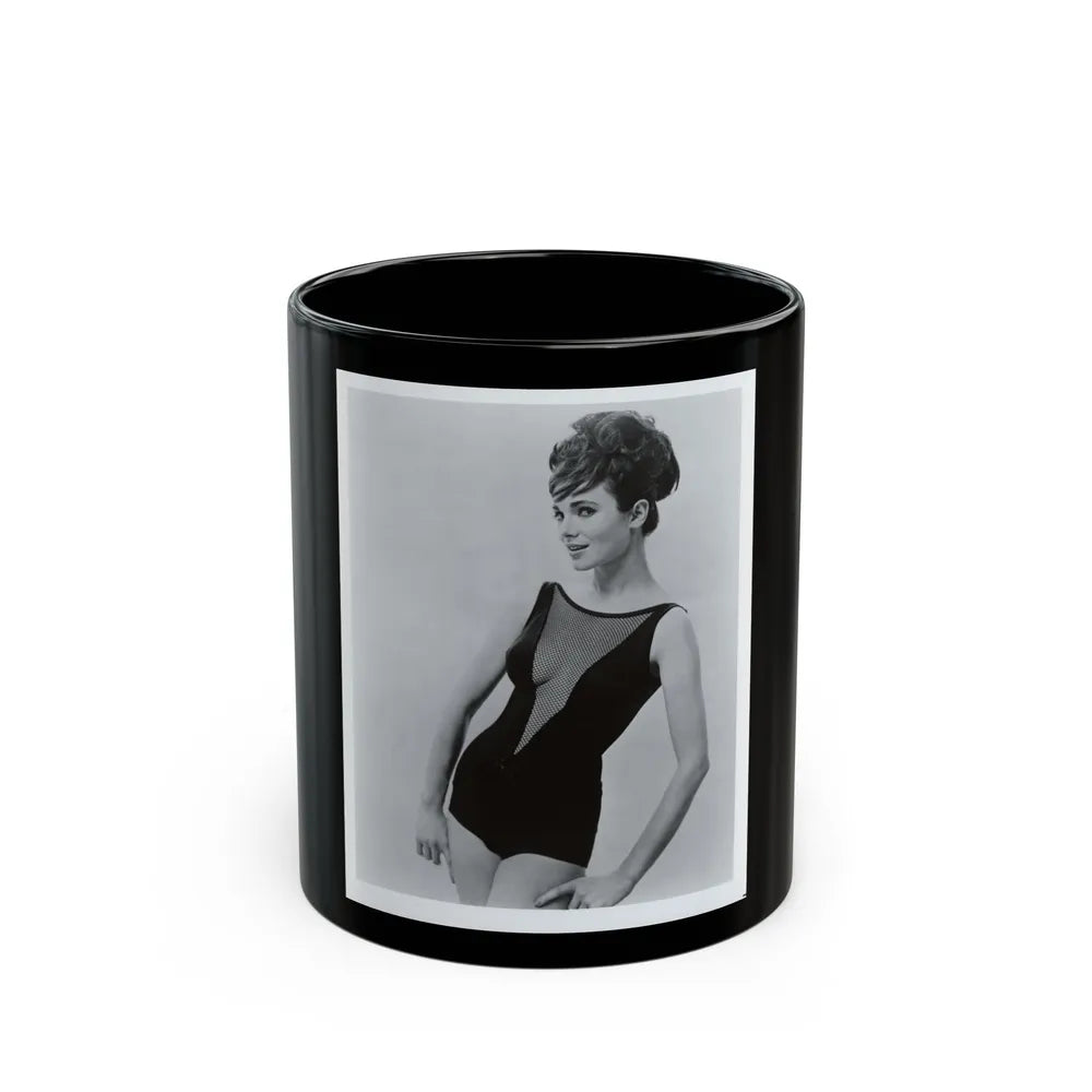 Gila Golan #06 - 8x10 B&W Upper Body Cheesecake Photo from Mid 60's (Vintage Female Icon) Black Coffee Mug-11oz-Go Mug Yourself