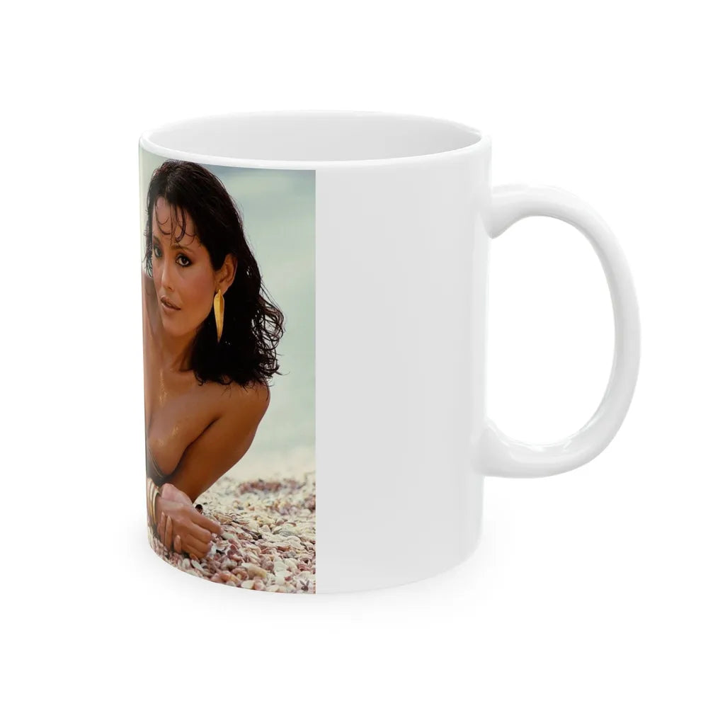 Barbara Carrera #63 (Vintage Female Icon) White Coffee Mug-Go Mug Yourself