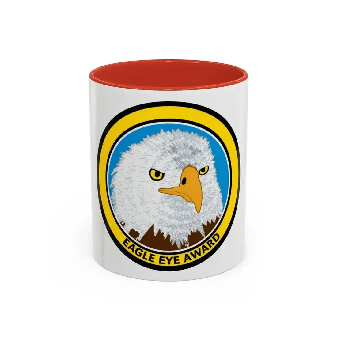 Eagle Eye Award (U.S. Coast Guard) Accent Coffee Mug 11oz Red - Go Mug Yourself