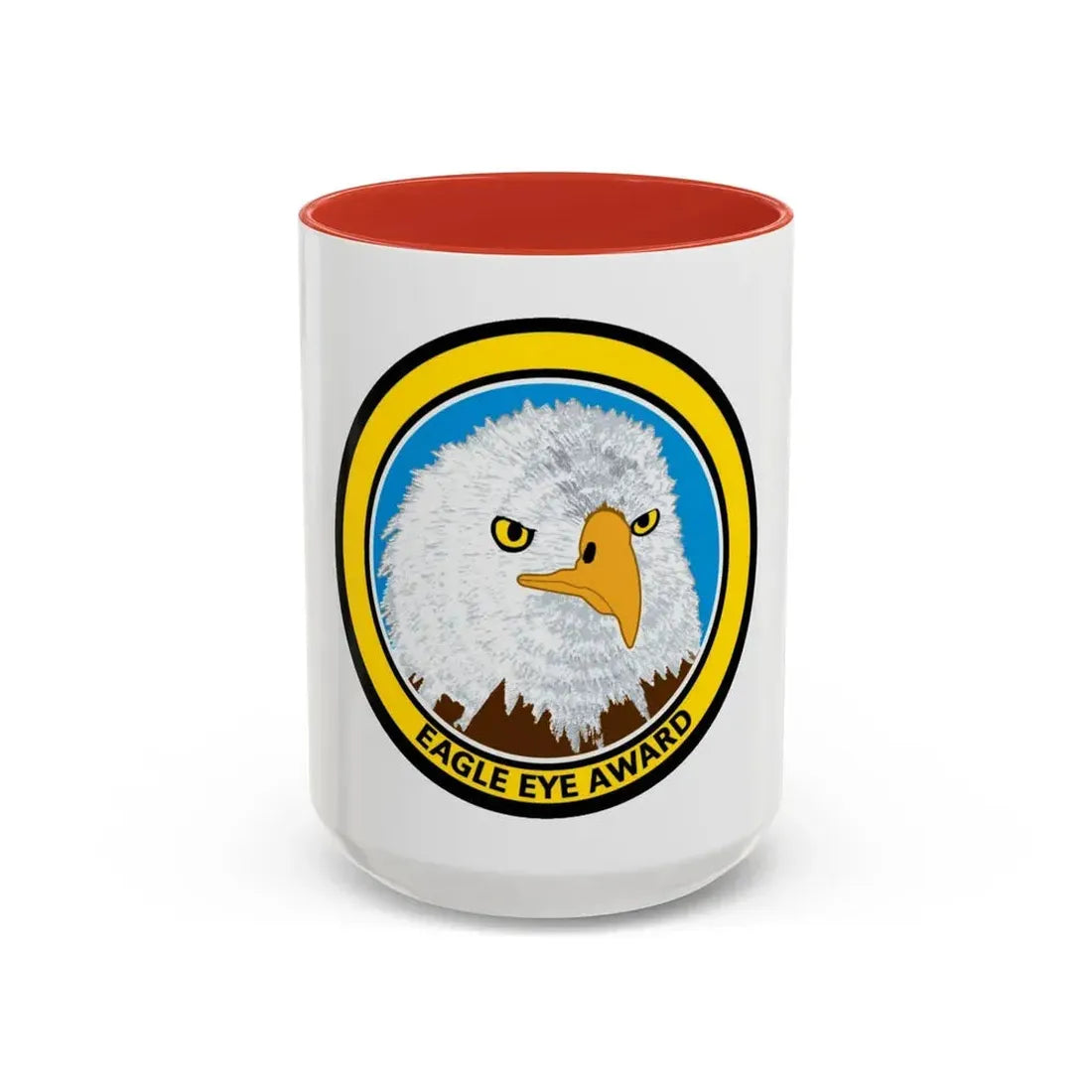 Eagle Eye Award (U.S. Coast Guard) Accent Coffee Mug 15oz Red - Go Mug Yourself
