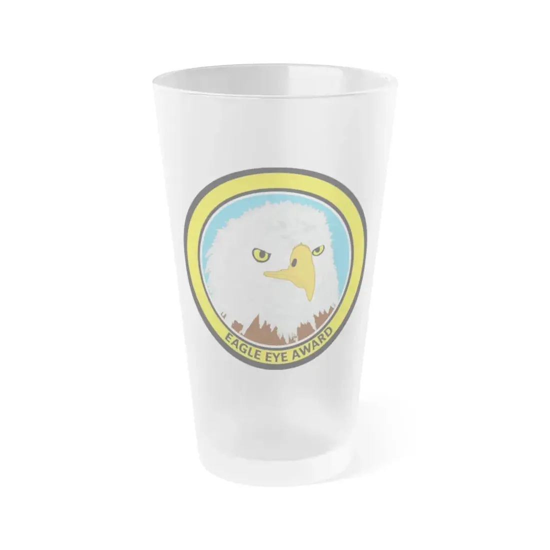 Eagle Eye Award (U.S. Coast Guard) Frosted Pint Glass 16oz Default Title - Go Mug Yourself