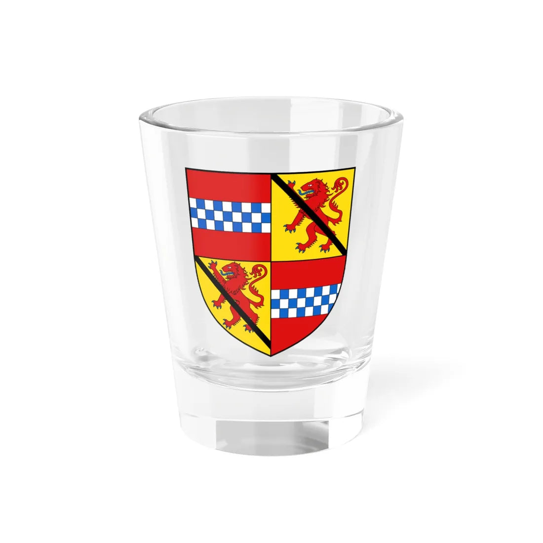 Earl of Crawford COA (Scotland) (Coat of Arms) Shot Glass 1.5oz 1.5oz - Go Mug Yourself