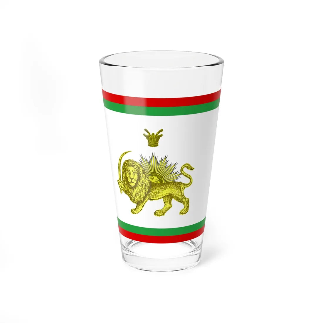 Early 20th century ensign of Persia 2 (Iran) Pint Glass 16oz 16oz - Go Mug Yourself