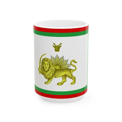Early 20th century ensign of Persia 2 (Iran) White Coffee Mug 15oz - Go Mug Yourself