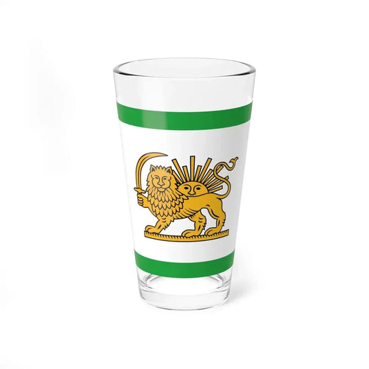 Early 20th Century Qajar Flag (Iran) Pint Glass 16oz 16oz - Go Mug Yourself