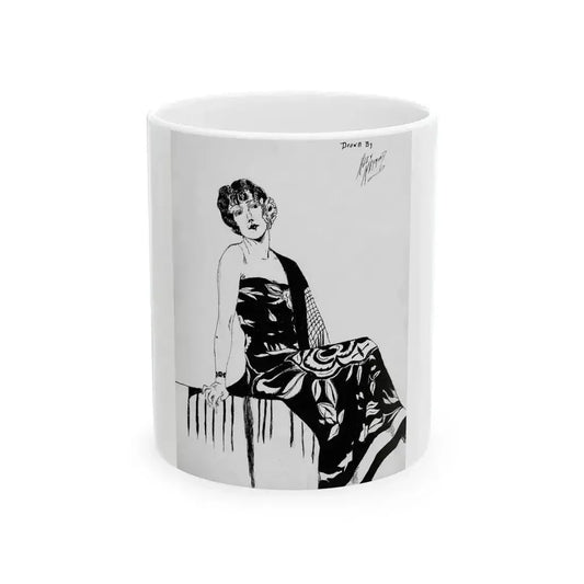 Early Figure Sketch 1 (c. 1920s) - White Coffee Mug 11oz - Go Mug Yourself