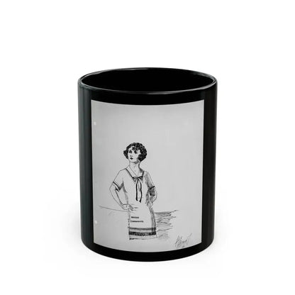 Early Figure Sketch 2 (c. 1920s) - Black Coffee Mug 11oz - Go Mug Yourself