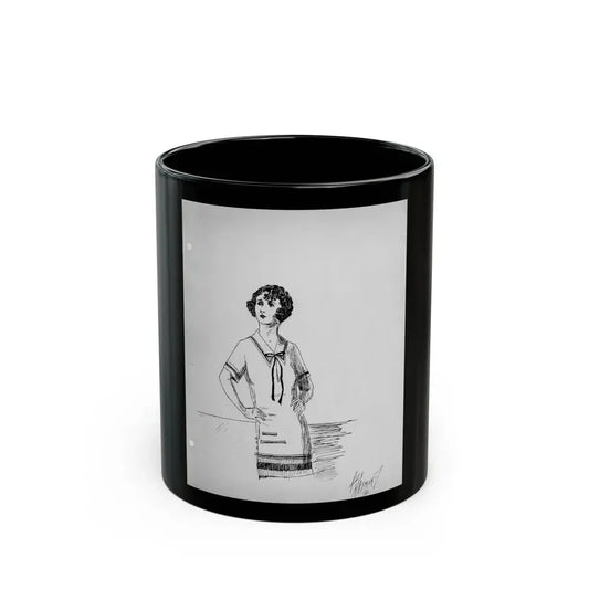 Early Figure Sketch 2 (c. 1920s) - Black Coffee Mug 11oz - Go Mug Yourself