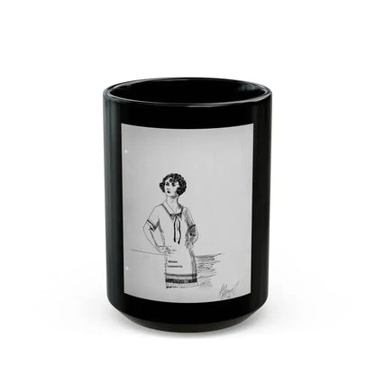 Early Figure Sketch 2 (c. 1920s) - Black Coffee Mug 15oz - Go Mug Yourself