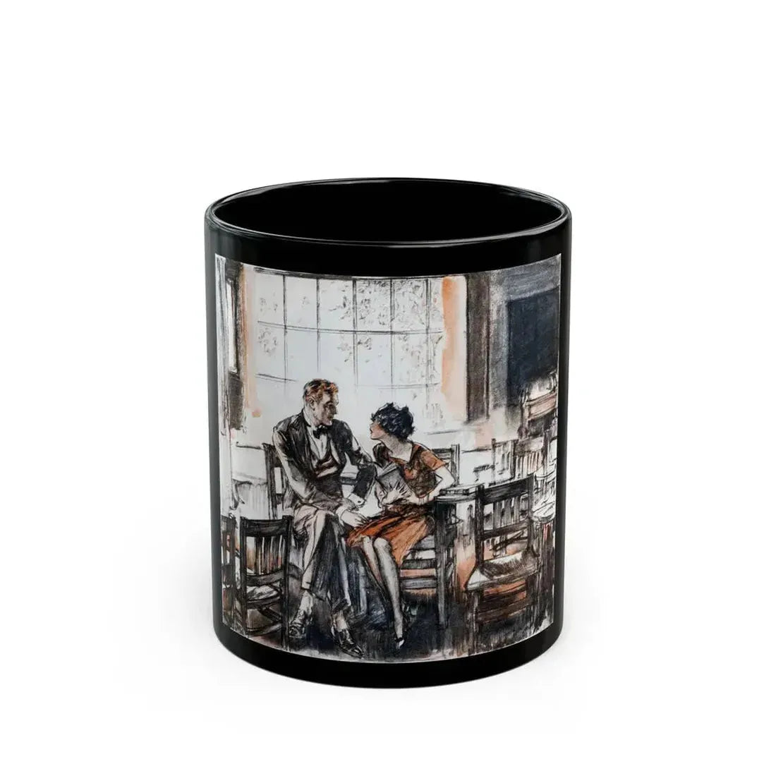 Early to Bed (Pt. 2-1), McCall's, December 1929 - Black Coffee Mug 11oz - Go Mug Yourself