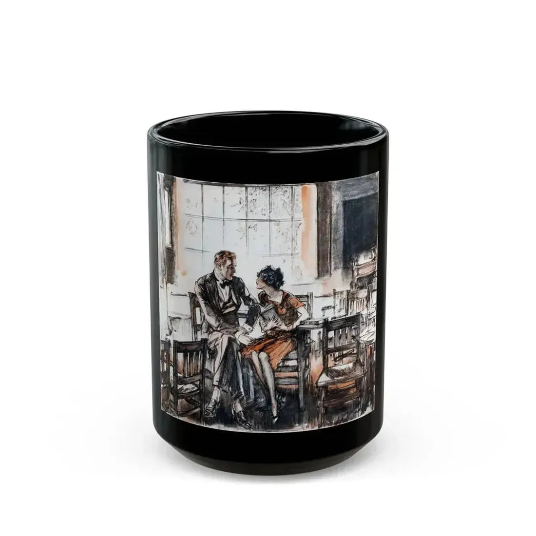 Early to Bed (Pt. 2-1), McCall's, December 1929 - Black Coffee Mug 15oz - Go Mug Yourself