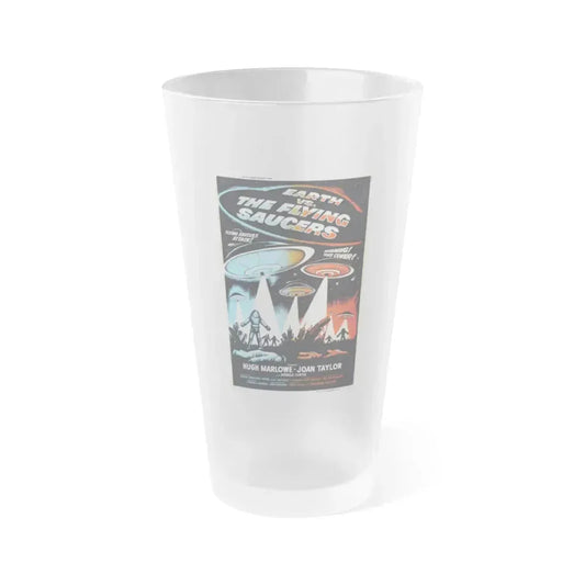 EARTH VS THE FLYING SAUCERS (2) 1956 Movie Poster - Frosted Pint Glass 16oz 16oz Frosted - Go Mug Yourself