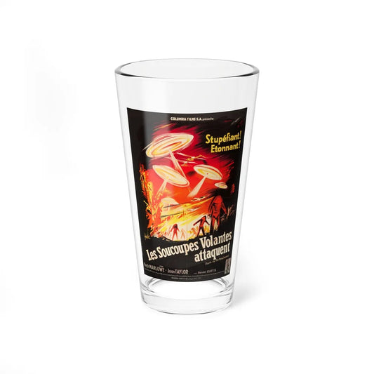 EARTH VS THE FLYING SAUCERS (FRENCH) 1956 Movie Poster - Pint Glass 16oz-16oz-Go Mug Yourself