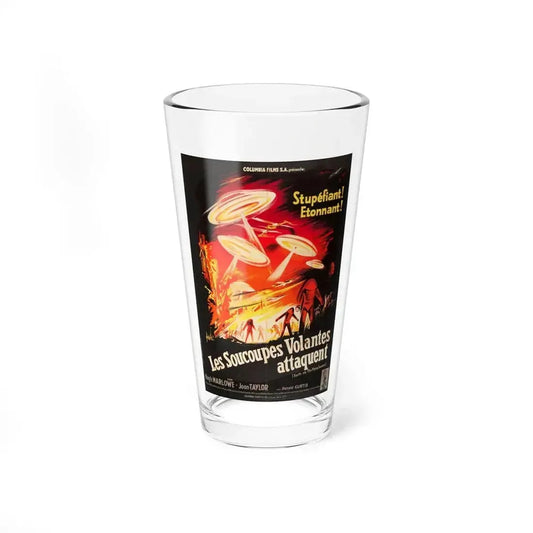 EARTH VS THE FLYING SAUCERS (FRENCH) 1956 Movie Poster - Pint Glass 16oz 16oz - Go Mug Yourself
