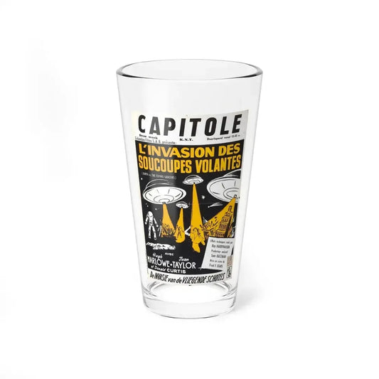 EARTH VS THE FLYING SAUCERS (FRENCH) 2 1956 Movie Poster - Pint Glass 16oz 16oz - Go Mug Yourself