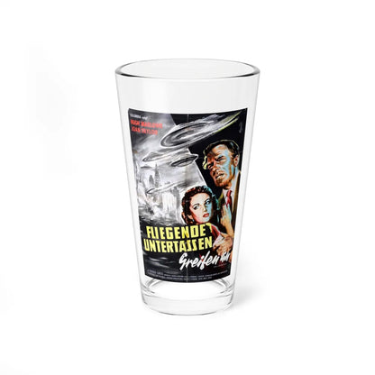 EARTH VS THE FLYING SAUCERS (GERMAN) 1956 Movie Poster - Pint Glass 16oz-16oz-Go Mug Yourself