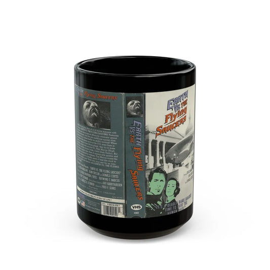 EARTH VS THE FLYING SAUCERS (VHS COVER) - Black Coffee Mug-15oz-Go Mug Yourself