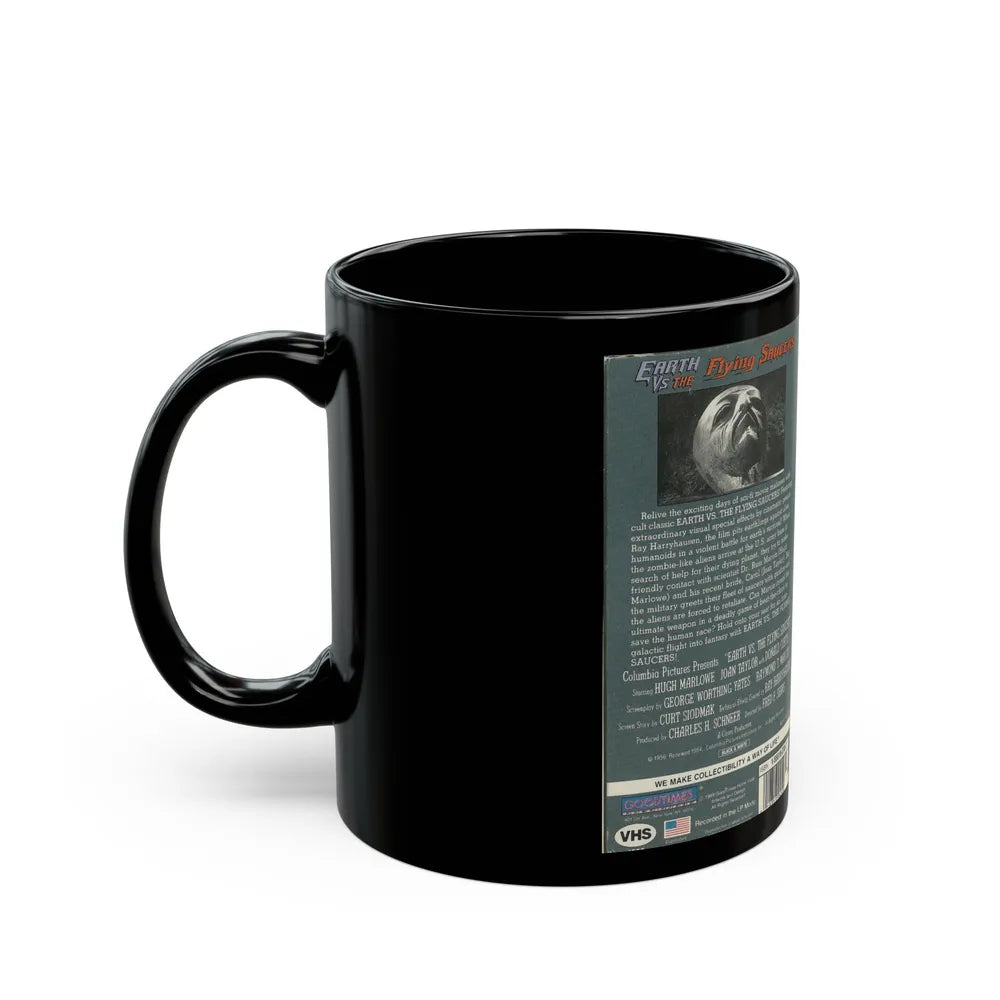 EARTH VS THE FLYING SAUCERS (VHS COVER) - Black Coffee Mug-Go Mug Yourself